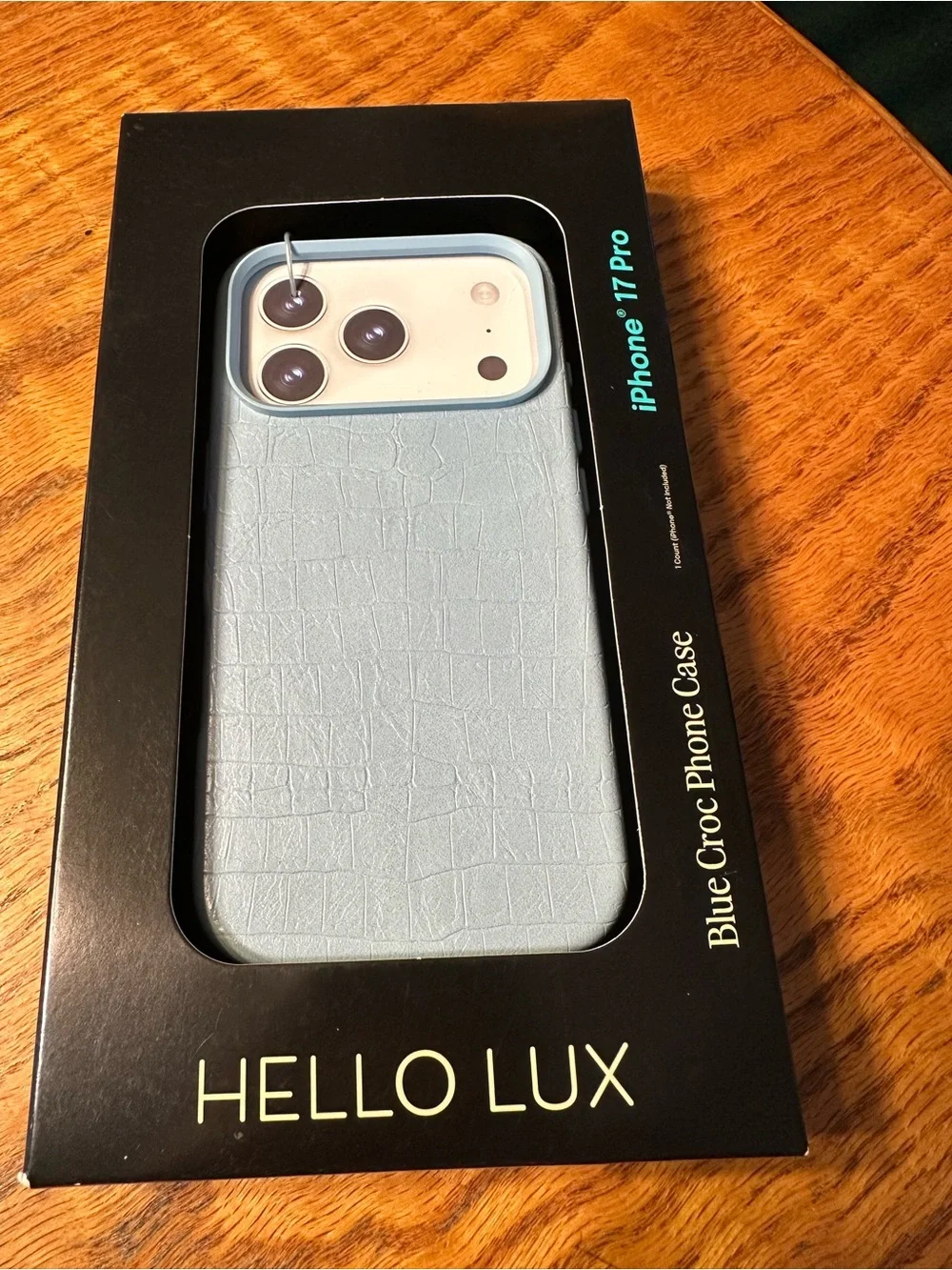 Blue Croc Phone Case for iPhone 17 Pro